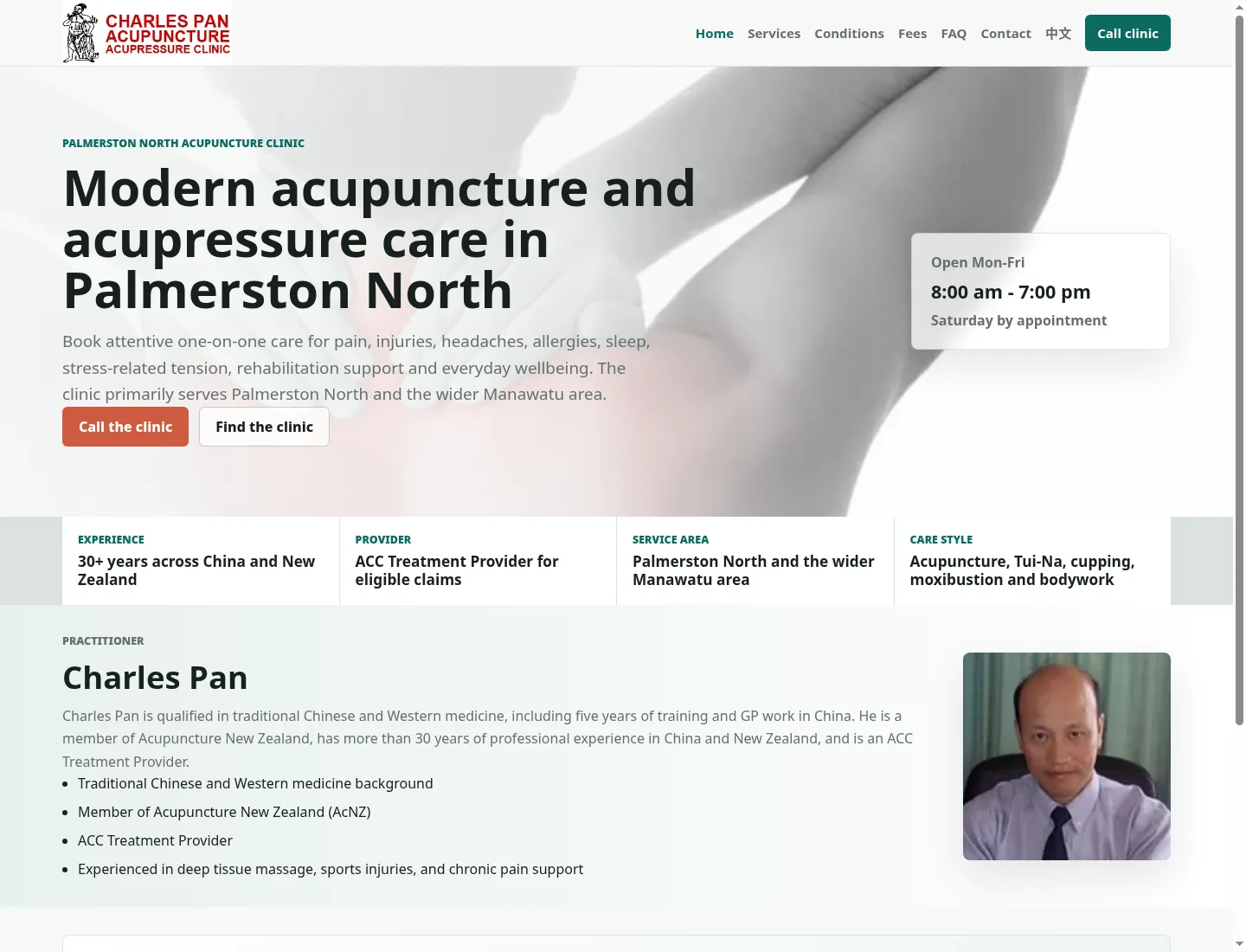 Screenshot of a managed client website by PhotonMark